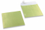 Lime green coloured mother-of-pearl envelopes - 170 x 170 mm | PIT Packaging.com | Bestbuyenvelopes