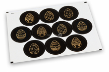 Easter envelope seals - black + golden yellow | PIT Packaging.com | Bestbuyenvelopes