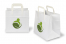 Paper carrier bags with folded handles - white with printed example | PIT Packaging.com | Bestbuyenvelopes