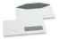 Window envelopes, white, 114 x 229 mm (C5/6), window on right 30 x 100 mm, window position 15 mm from the right side and 20 mm from the bottom, 80 gram, gummed closure | PIT Packaging.com | Bestbuyenvelopes