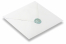 Wax seals - French lily light blue on envelope | PIT Packaging.com | Bestbuyenvelopes