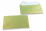 Lime green coloured mother-of-pearl envelopes - 114 x 162 mm | PIT Packaging.com | Bestbuyenvelopes