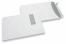 Window envelopes, white, 220 x 312 mm (EA4), window on left 40 x 110 mm, window position 20 mm from the left side and 50 mm from the top, 120 gram, closure with seal strip, weight each approx. 18 g. | PIT Packaging.com | Bestbuyenvelopes