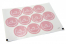 Baptism envelope seals - mi bautizo pink with white wreath | PIT Packaging.com | Bestbuyenvelopes