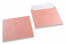Baby pink coloured mother-of-pearl envelopes - 155 x 155 mm | PIT Packaging.com | Bestbuyenvelopes