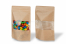 Stand up pouch with window - brown, 160 x 270 x 80 mm, 750 ml | PIT Packaging.com | Bestbuyenvelopes