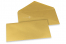 Coloured greeting card envelopes - gold metallic, 110 x 220 mm | PIT Packaging.com | Bestbuyenvelopes