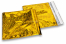 Coloured metallic foil envelopes gold holographic - 165 x 165 mm | PIT Packaging.com | Bestbuyenvelopes