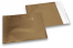 Gold coloured matt metallic foil envelopes - 165 x 165 mm | PIT Packaging.com | Bestbuyenvelopes