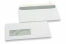 Window envelopes, white, 114 x 229 mm (C5/6), window on left 40 x 110 mm, window position 20 mm from the left side and 24 mm from the bottom, 90 gram, closure with seal strip | PIT Packaging.com | Bestbuyenvelopes