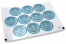 Communion envelope seals - mi primera comunión blue with white wreath | PIT Packaging.com | Bestbuyenvelopes