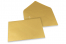 Coloured greeting card envelopes - gold metallic, 162 x 229 mm | PIT Packaging.com | Bestbuyenvelopes