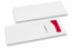 Cutlery bags white with incision + red paper napkin | PIT Packaging.com | Bestbuyenvelopes