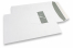 Window envelopes, white, 240 x 340 mm (EC4), window on left 45 x 110 mm, window position 25 mm from the left side and 70 mm from the top, 120 gram, closure with seal strip, weight each approx. 21 g. | PIT Packaging.com | Bestbuyenvelopes