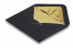Lined black envelopes - gold lined | PIT Packaging.com | Bestbuyenvelopes