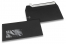 Black, coloured window envelopes, 110 x 220 mm (DL), window on the left, windowsize 45 x 90 mm, windowposition 20 mm from the left / 15 mm from the bottom, peal and seal closure, 120 gram coloured paper | PIT Packaging.com | Bestbuyenvelopes