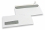Window envelopes, white, 110 x 220 mm (EA5/6), window on left 30 x 100 mm, window position 15 mm from the left side and 20 mm from the bottom, 80 gram, strip closure | PIT Packaging.com | Bestbuyenvelopes