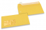 Butter cup yellow, coloured window envelopes, 110 x 220 mm (DL), window on the left, windowsize 45 x 90 mm, windowposition 20 mm from the left / 15 mm from the bottom, peal and seal closure, 120 gram coloured paper | PIT Packaging.com | Bestbuyenvelopes