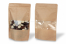 Stand up pouch with window - brown, 180 x 290 x 90 mm, 1000 ml | PIT Packaging.com | Bestbuyenvelopes