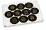 Easter envelope seals - black + golden yellow | PIT Packaging.com | Bestbuyenvelopes