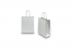 Paper carrier bags with twisted handles - silver, 180 x 80 x 220 mm, 90 gsm | PIT Packaging.com | Bestbuyenvelopes