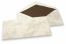 Marbled envelopes - 110 x 220 mm, marbled brown, lined interior brown | PIT Packaging.com | Bestbuyenvelopes