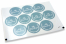 Baptism envelope seals - mi bautizo blue with white wreath | PIT Packaging.com | Bestbuyenvelopes