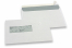 Window envelopes, white, 156 x 220 mm (EA5), window on left 40 x 110 mm, window position 20 mm from the left side and 66 mm from the bottom, 90 gram, closure with seal strip, weight each approx. 5 g. | PIT Packaging.com | Bestbuyenvelopes