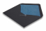 Lined black envelopes - blue lined | PIT Packaging.com | Bestbuyenvelopes