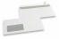 Basic window envelopes, 110 x 220 mm, 80 grs., window left 45 x 90 mm, window position 20 mm from the left side and 15 mm from the bottom, strip closure | PIT Packaging.com | Bestbuyenvelopes