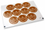 Communion envelope seals - mi primera comunión brown with white wreath | PIT Packaging.com | Bestbuyenvelopes