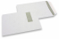 Window envelopes, white, 229 x 324 mm (C4), window on left 40 x 110 mm, window position 20 mm from the left side and 60 mm from the top, 120 gram, gummed closure, weight each approx. 20 g. | PIT Packaging.com | Bestbuyenvelopes