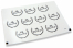 Baptism envelope seals - mi bautizo white with black wreath | PIT Packaging.com | Bestbuyenvelopes