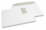 Basic window envelopes, 229 x 324 mm, 100 grs., window left 55 x 90 mm, window position 20 mm from the left side and 60 mm from the top, gummed closure | PIT Packaging.com | Bestbuyenvelopes