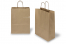 Paper carrier bags with twisted handles - brown striped, 260 x 120 x 350 mm, 90 gsm | PIT Packaging.com | Bestbuyenvelopes