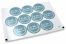 Baptism envelope seals - il mio battesimo blue with white wreath | PIT Packaging.com | Bestbuyenvelopes