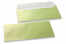 Lime green coloured mother-of-pearl envelopes - 110 x 220 mm | PIT Packaging.com | Bestbuyenvelopes
