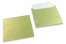 Lime green coloured mother-of-pearl envelopes - 155 x 155 mm | PIT Packaging.com | Bestbuyenvelopes