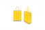 Paper carrier bags with twisted handles - yellow, 180 x 80 x 220 mm, 90 gsm | PIT Packaging.com | Bestbuyenvelopes