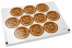 Communion envelope seals - la mia prima comunione brown with white wreath | PIT Packaging.com | Bestbuyenvelopes