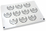 Communion envelope seals - mi primera comunión white with black wreath | PIT Packaging.com | Bestbuyenvelopes
