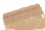Example of the sealing seam of the seal tong type 150C on a stand up pouch with kraft paper on the outside, 12PET/60CPP material on the inside | PIT Packaging.com | Bestbuyenvelopes