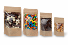 Stand up pouches with large window | PIT Packaging.com | Bestbuyenvelopes