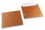 Copper coloured mother-of-pearl envelopes - 155 x 155 mm | PIT Packaging.com | Bestbuyenvelopes