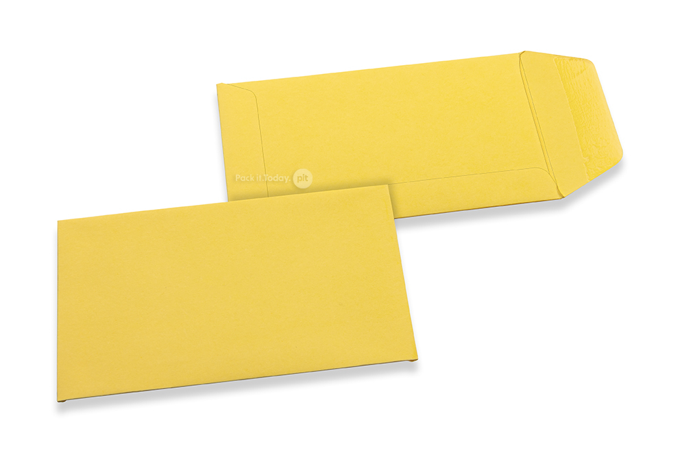 Coloured pocket envelopes - Buttercup yellow, 65 x 105 mm