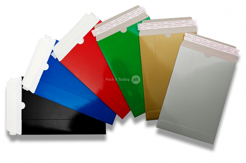 Glossy cardboard envelopes