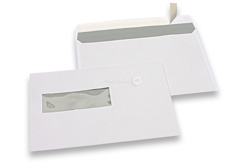 Laser printer envelopes, 162 x 229 mm (C5), window on left 40 x 110 mm, window position 20 mm from the left side and 72mm from the bottom, weight each approx. 7 g. 