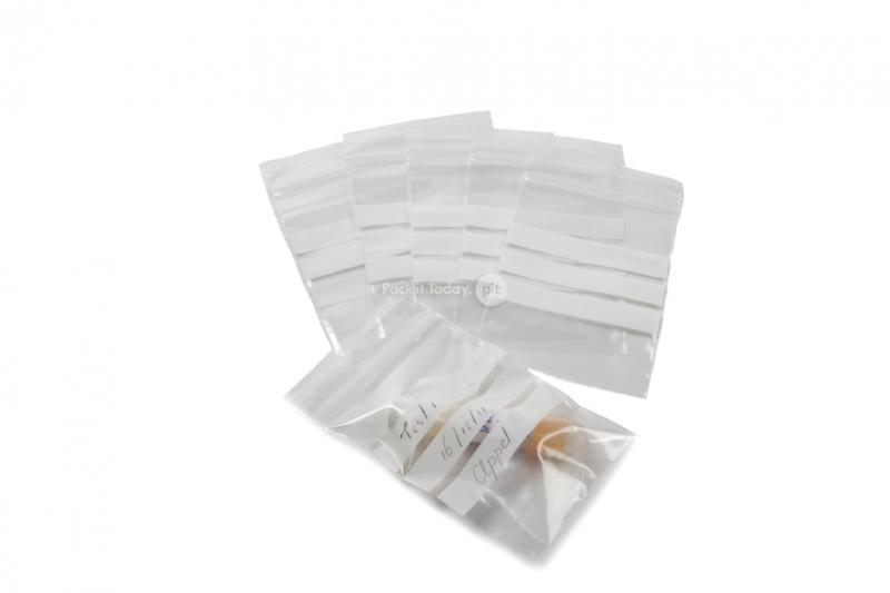 Grip-seal bags - transparent with 3 write-on areas (example with contents)