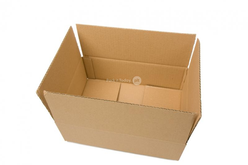 Brown single-corrugated cardboard boxes