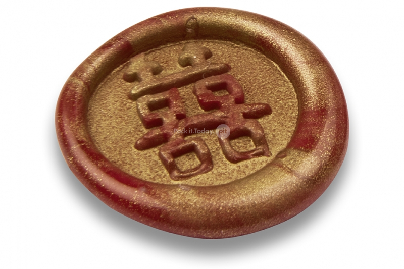Wax seals - Japanese sign: Double Hapiness
